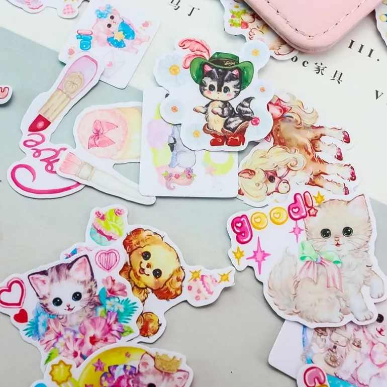 Vintage Animal Sticker Collection