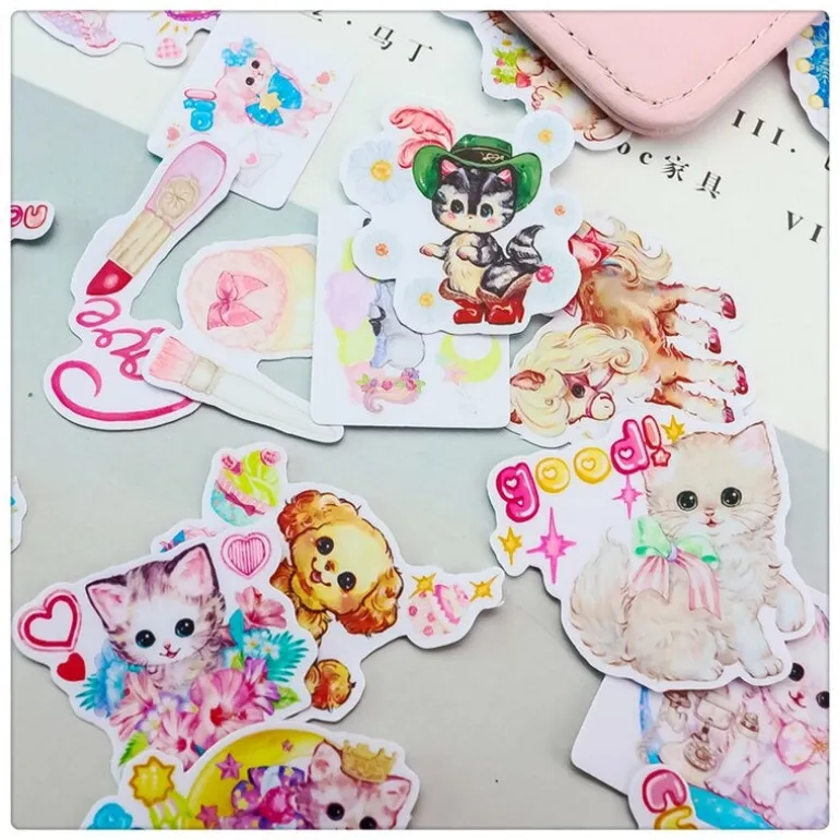 Vintage Animal Sticker Collection