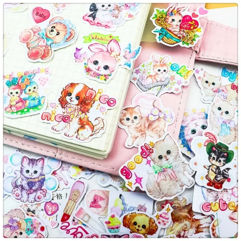 Vintage Animal Sticker Collection