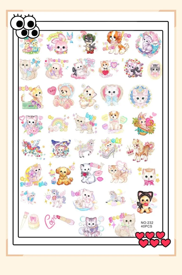 Vintage Animal Sticker Collection