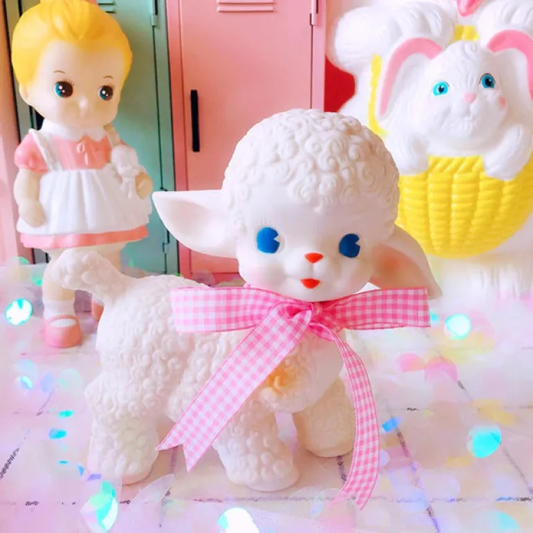 Vintage Lamb Rubber Toy