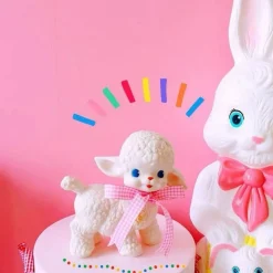 Vintage Lamb Rubber Toy