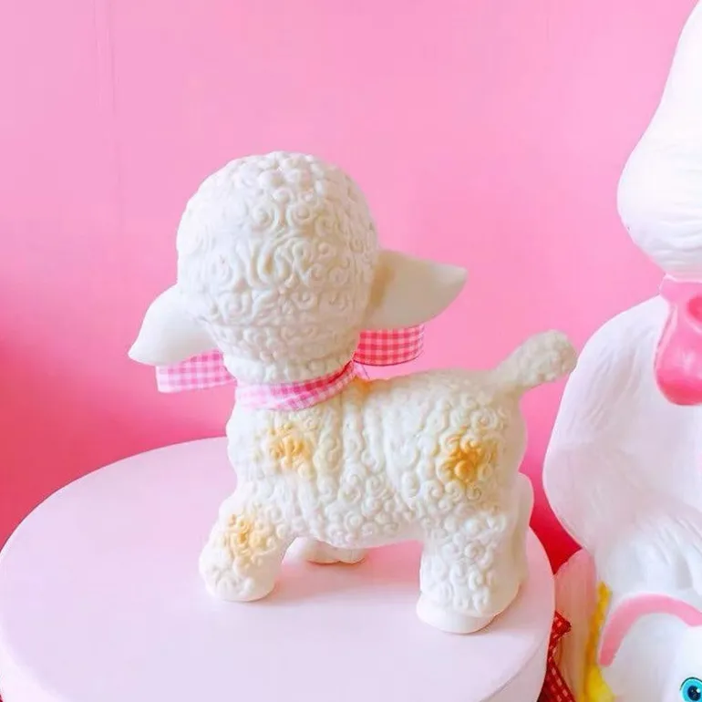 Vintage Lamb Rubber Toy