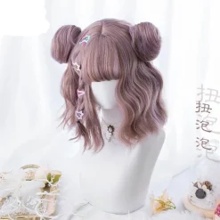 Wavy Bob With Buns Wig