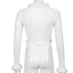 White Fur Trim Cardigan