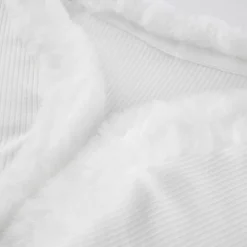 White Fur Trim Cardigan