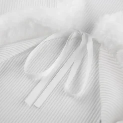 White Fur Trim Cardigan