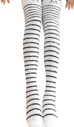 White Kitty Thigh Highs