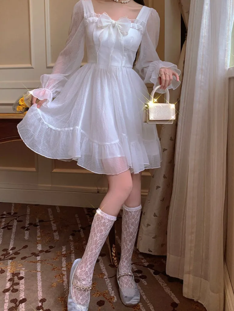 White Lace Princess Dress