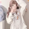 White Oversized Puppy Dog Hoodie
