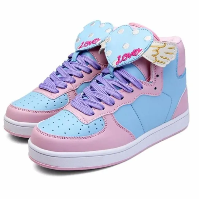 Winged Heart Hi Top Sneakers
