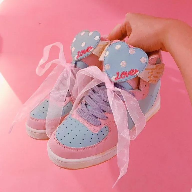 Winged Heart Hi Top Sneakers