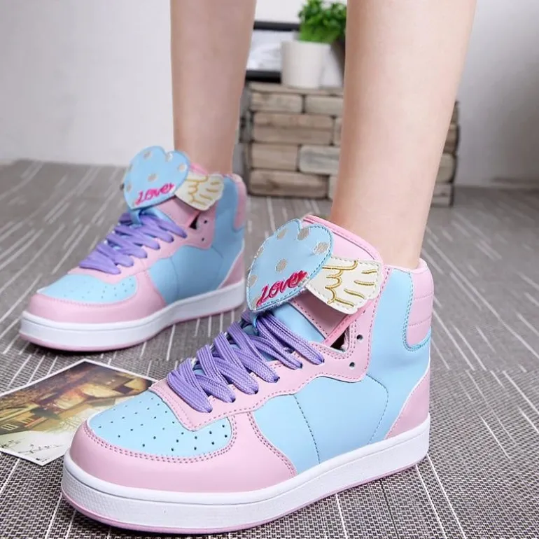 Winged Heart Hi Top Sneakers