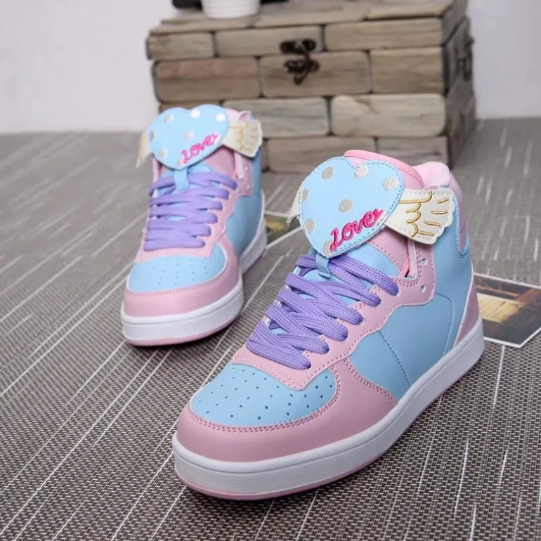 Winged Heart Hi Top Sneakers