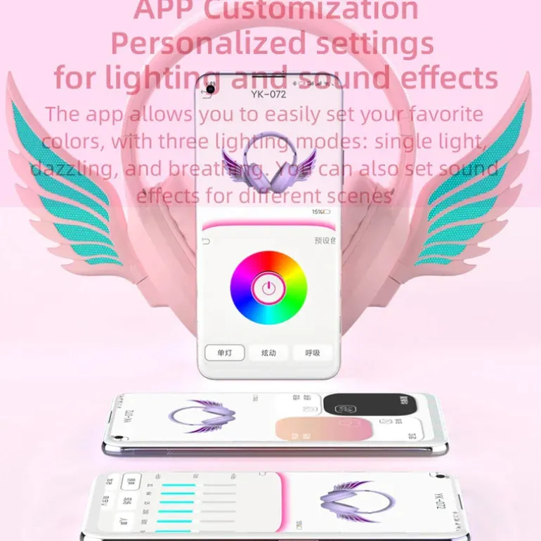 Winged LED Wireless Headphones