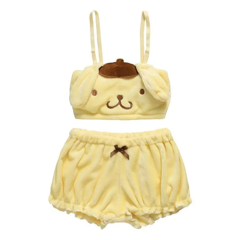 Yellow Puppy Dog Lingerie Set