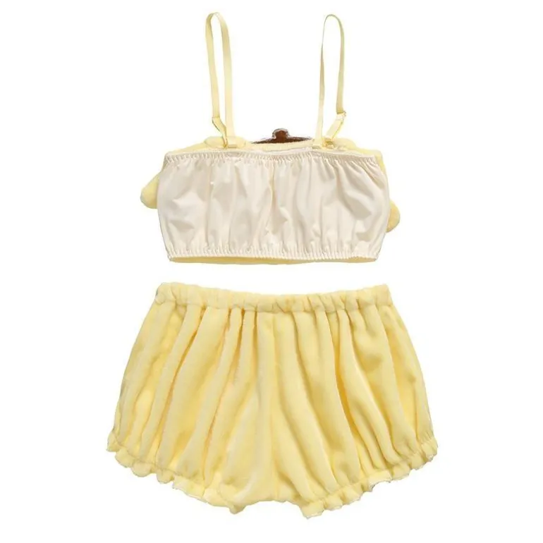 Yellow Puppy Dog Lingerie Set