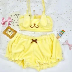 Yellow Puppy Dog Lingerie Set