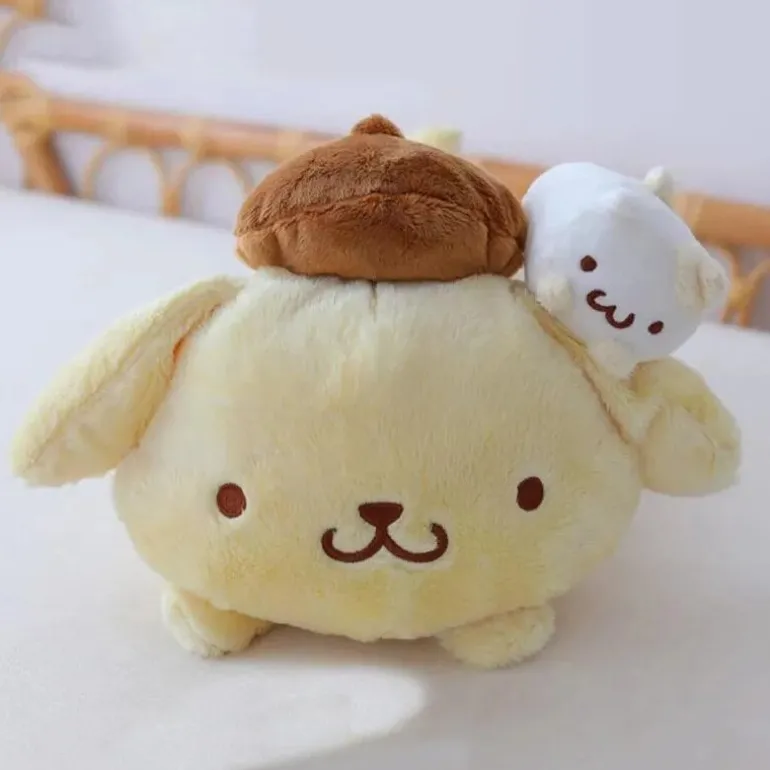 Yellow Puppy Plush Tissue Box