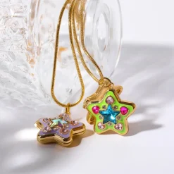 Y2K Charm Locket Necklace
