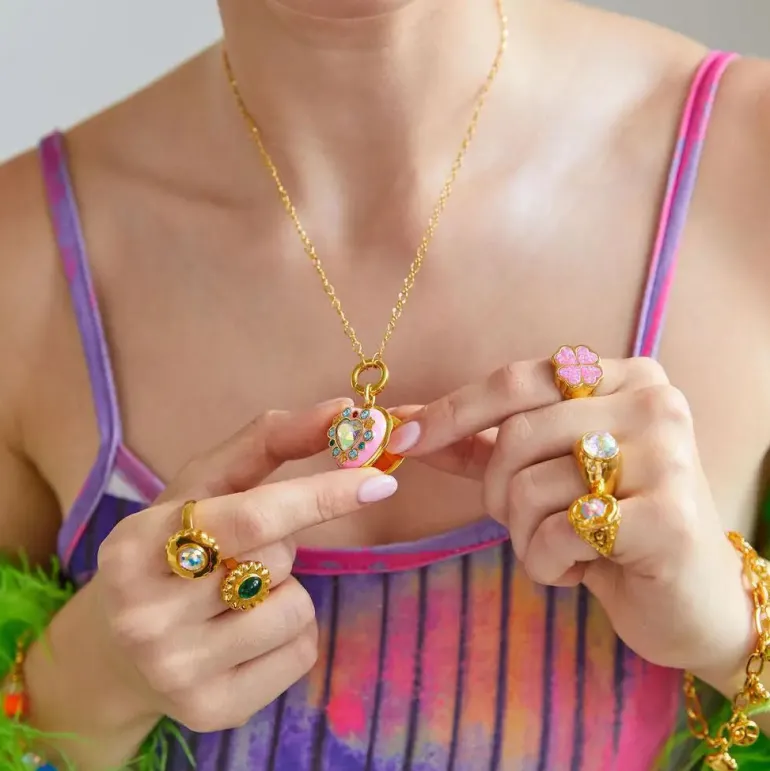 Y2K Charm Locket Necklace