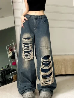 Y2K Destroyed Oversized Jeans