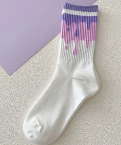 Y2K Purple Heart Socks