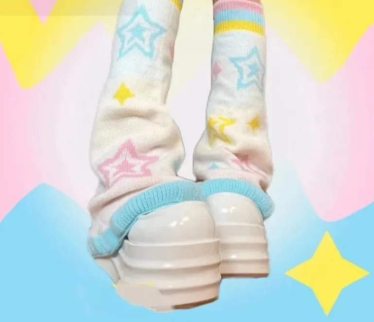 Y2K Star Pastel Leg Warmers