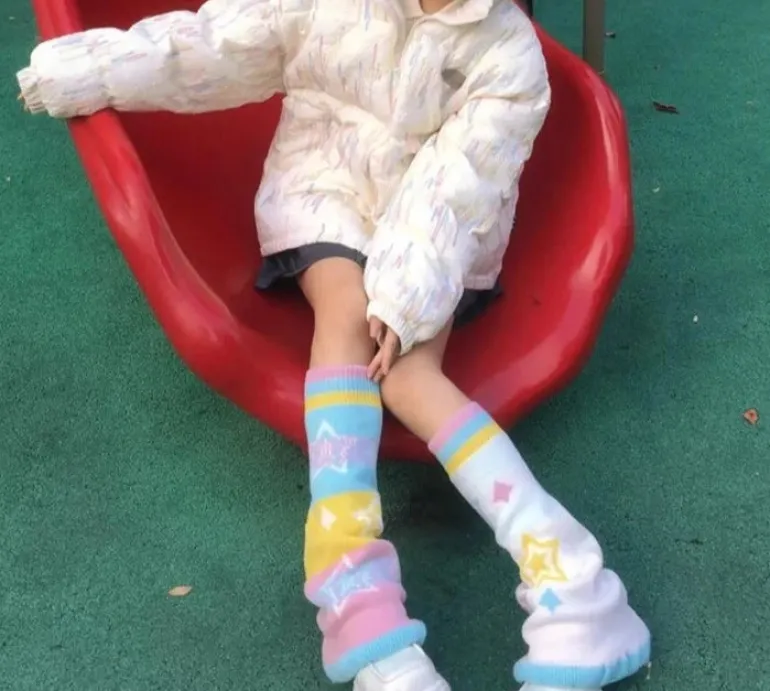 Y2K Star Pastel Leg Warmers
